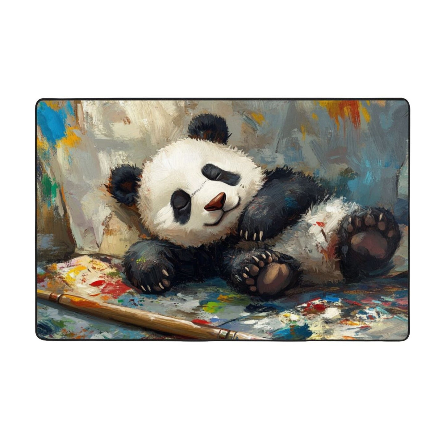 Adorable Sleeping Panda Rug | 59x39in Soft Flannel Non-Slip Carpet for Kids Room, Living Room, Study Area