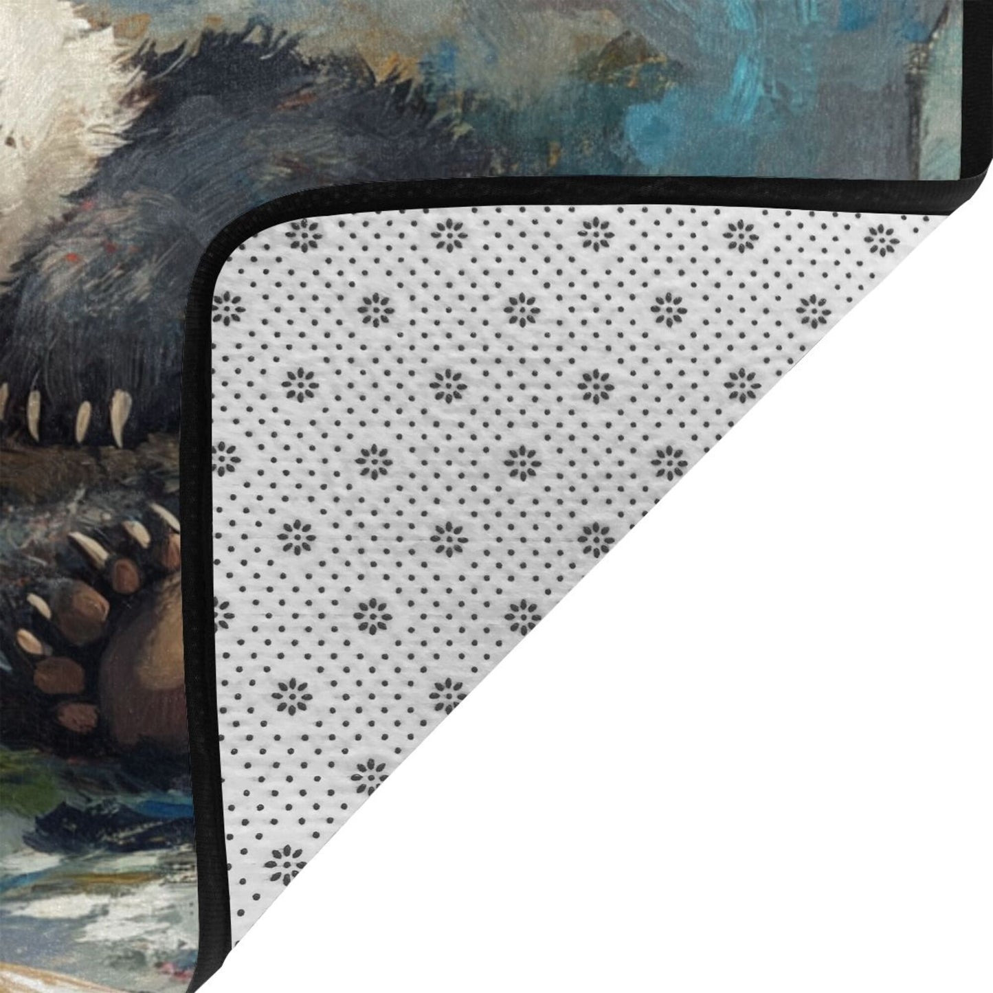 Adorable Sleeping Panda Rug | 59x39in Soft Flannel Non-Slip Carpet for Kids Room, Living Room, Study Area