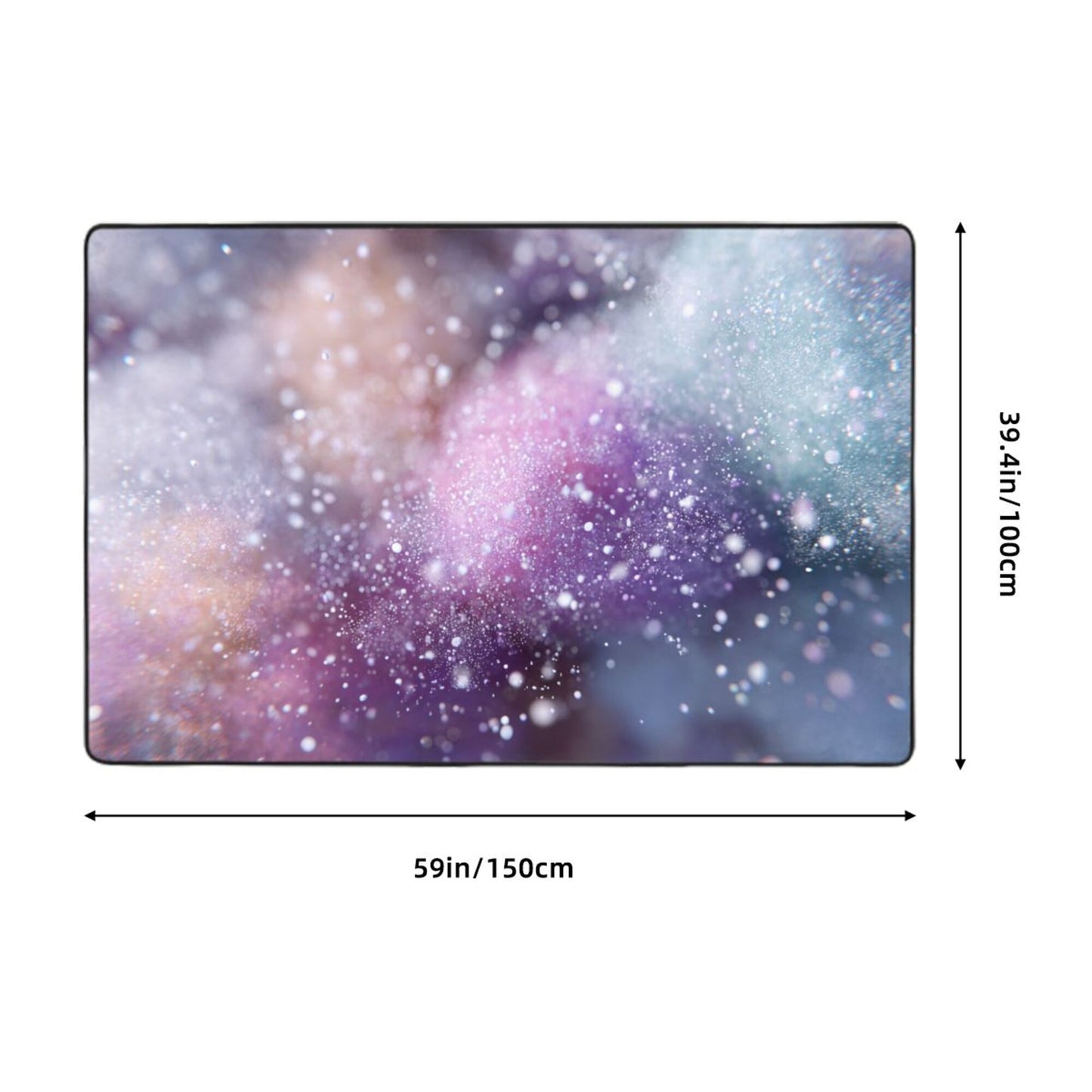 Dreamy Galaxy-Themed Rug | 59x39in Flannel Non-Slip Carpet with Nebula-Inspired Soft Gradient Design