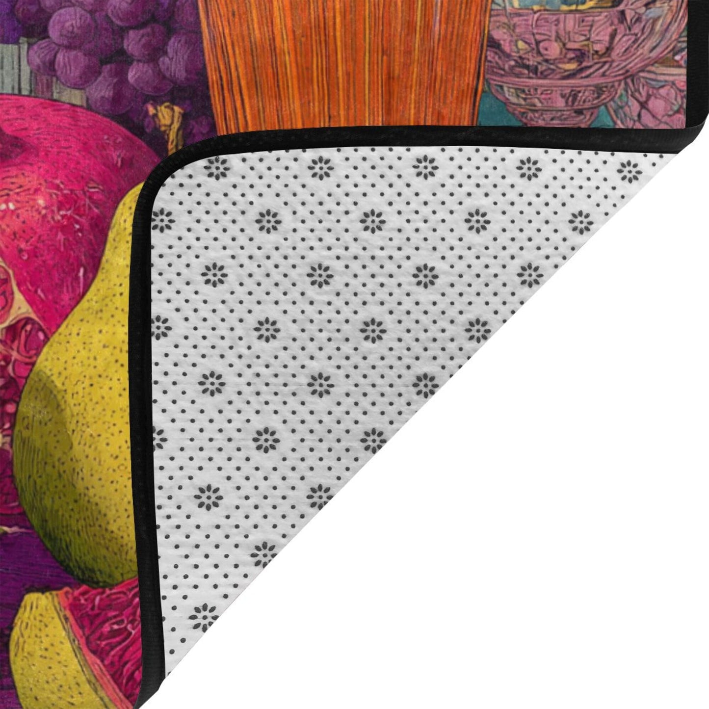 Vibrant Fruit Art Flannel Rug | 59x39in Anti-Slip Carpet for Living Room, Kitchen, Entryway